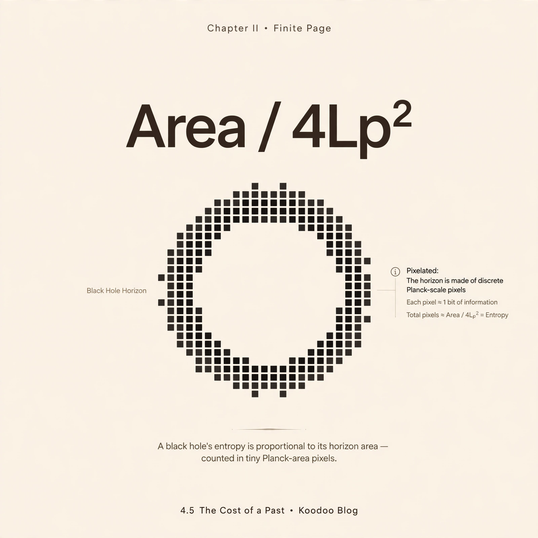 Area over 4Lp squared — horizon as pixels